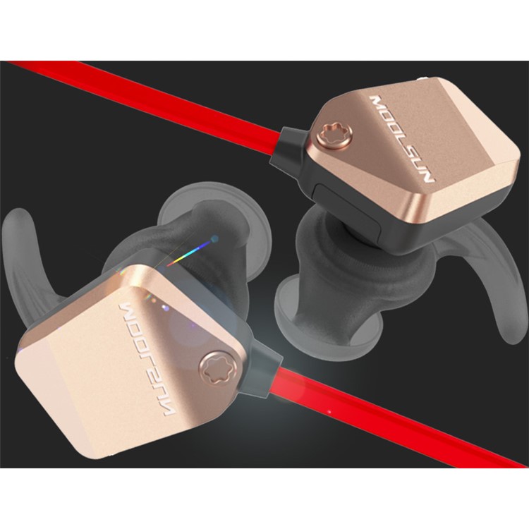 MOOLSUN S02 Magnetic Sports Wireless Bluetooth 4.1 In-ear Bluetooth Earphone - Gold-18