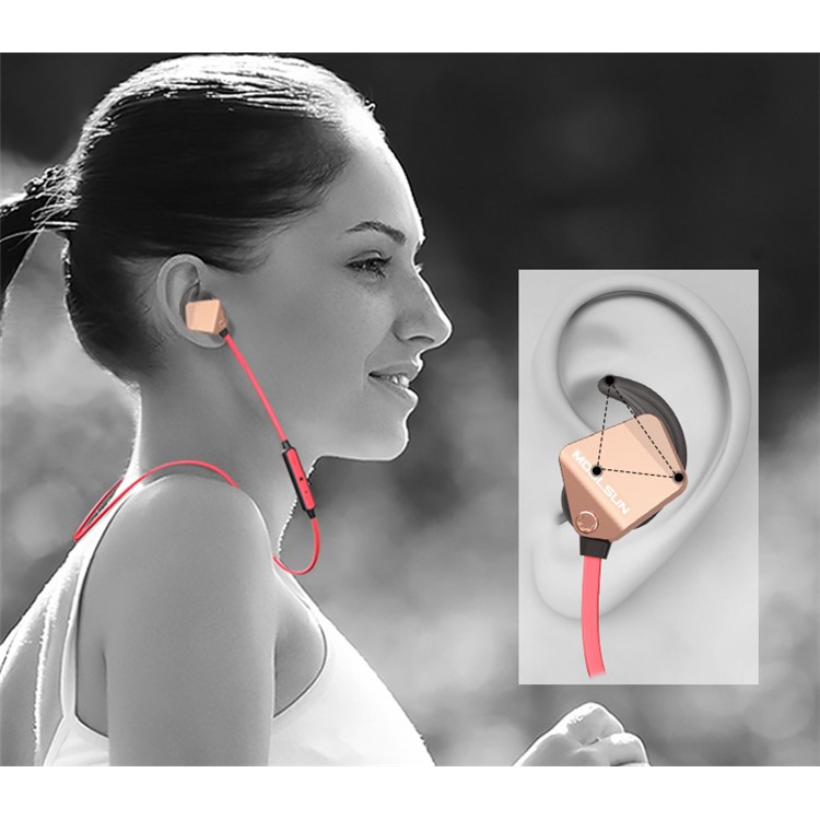 MOOLSUN S02 Magnetic Sports Wireless Bluetooth 4.1 In-ear Bluetooth Earphone - Gold-5