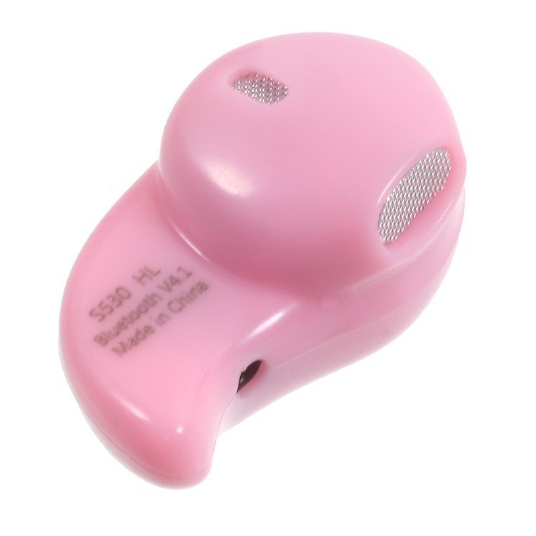S530 Invisible Single Bluetooth Earphone Stereo CVC6.0 Wireless Headset for iPhone 7, Huawei P10 - Pink-5