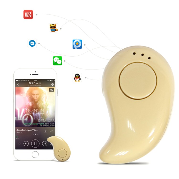 S530 Invisible Single Bluetooth Earphone Stereo CVC6.0 Wireless Headset for iPhone 7, Huawei P10 - Pink-9