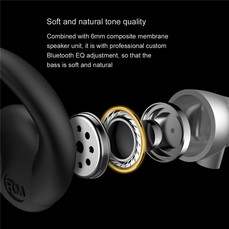BASEUS Encok S03 Bluetooth 4.1 In-ear Sport Earphone with Mic for iPhone Samsung etc - Black-6