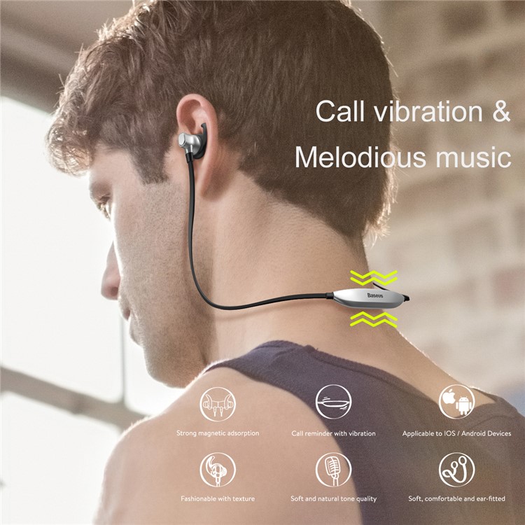 BASEUS Encok S03 Bluetooth 4.1 In-ear Sport Earphone with Mic for iPhone Samsung etc - Black-8