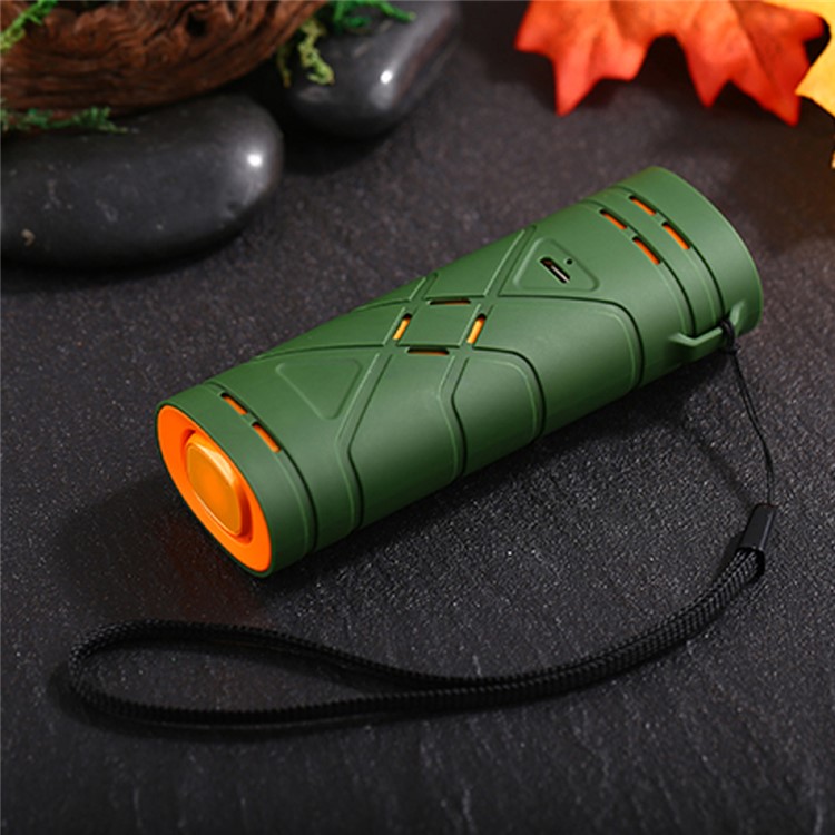 TWS D01 True Wireless Binaural Sports Bluetooth Earphones Stereo Headset + Charging Box - Orange / Green-2
