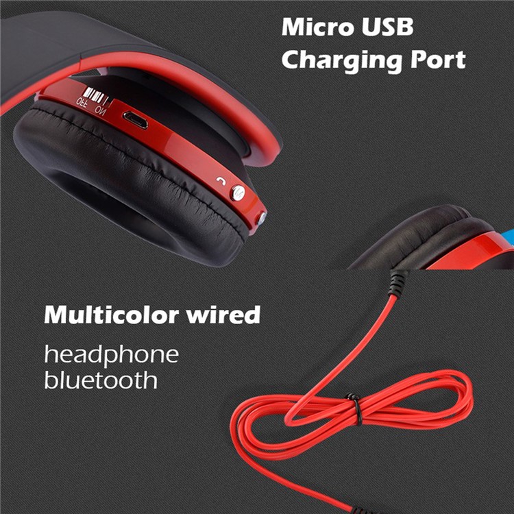 BTH-8252 Foldable Bluetooth Wireless Headphone Over-ear Stereo Headset for iPhone 7, Huawei P10 - Black-10