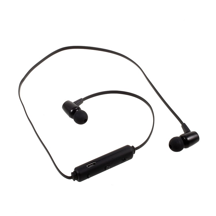 STN-815 Sports Bluetooth Headset In-ear Headphone with Mic for iPhone Samsung etc - Black-1