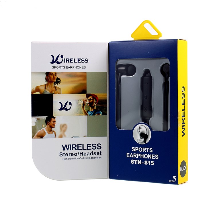 STN-815 Sports Bluetooth Headset In-ear Headphone with Mic for iPhone Samsung etc - Black-6