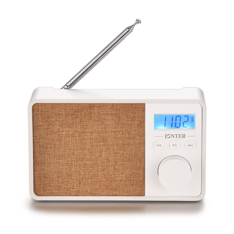 JONTER M35 Wireless Bluetooth Speaker Built-in Mic Support TF Card / Aux-in / FM - White-3