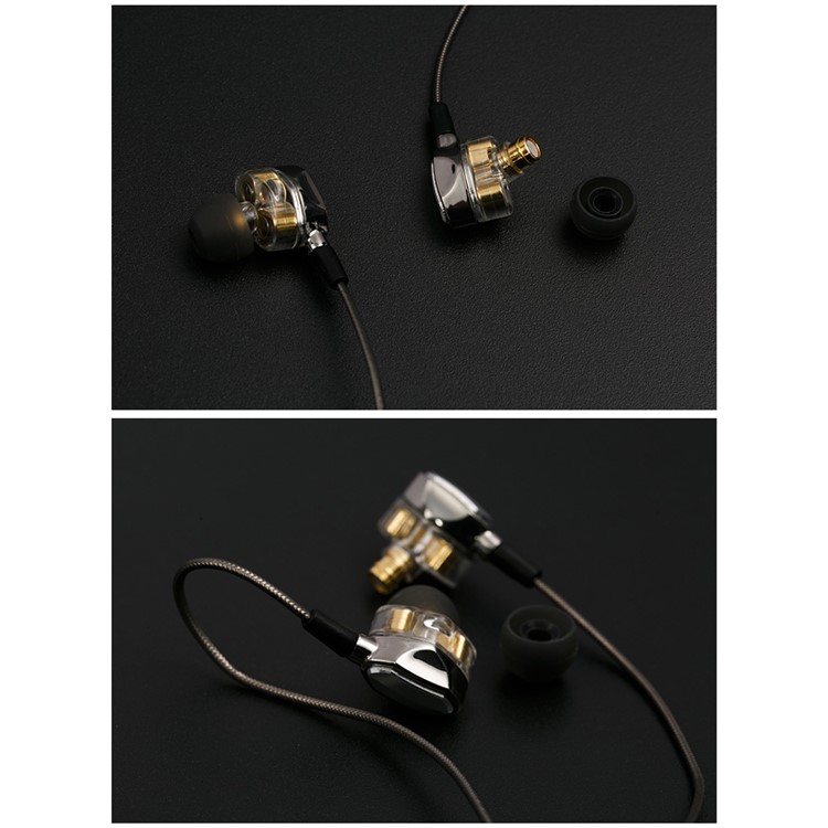PHIATEAM Dual Moving Coil Mega Bass Stereo Earphone Sports Headphone with Mic and Remote Control-12