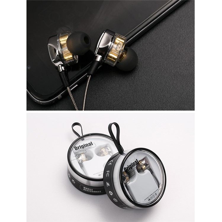 PHIATEAM Dual Moving Coil Mega Bass Stereo Earphone Sports Headphone with Mic and Remote Control-13