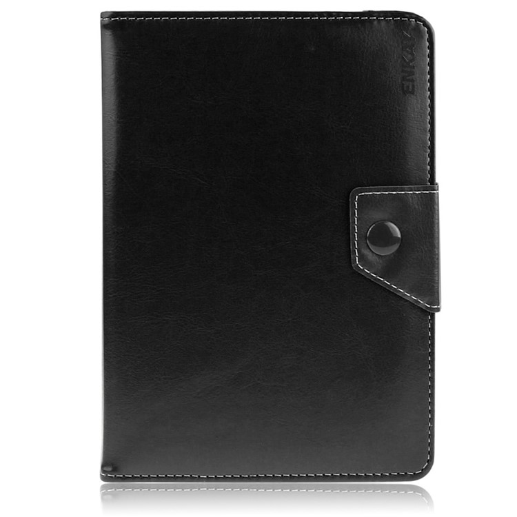 Custodia ENKAY ENK-7041 In Pelle Di Cavallo Pazza Per Tablet Da 10 Pollici, Dimensioni: 23,5-26 X 14-17 Cm - Nero-1