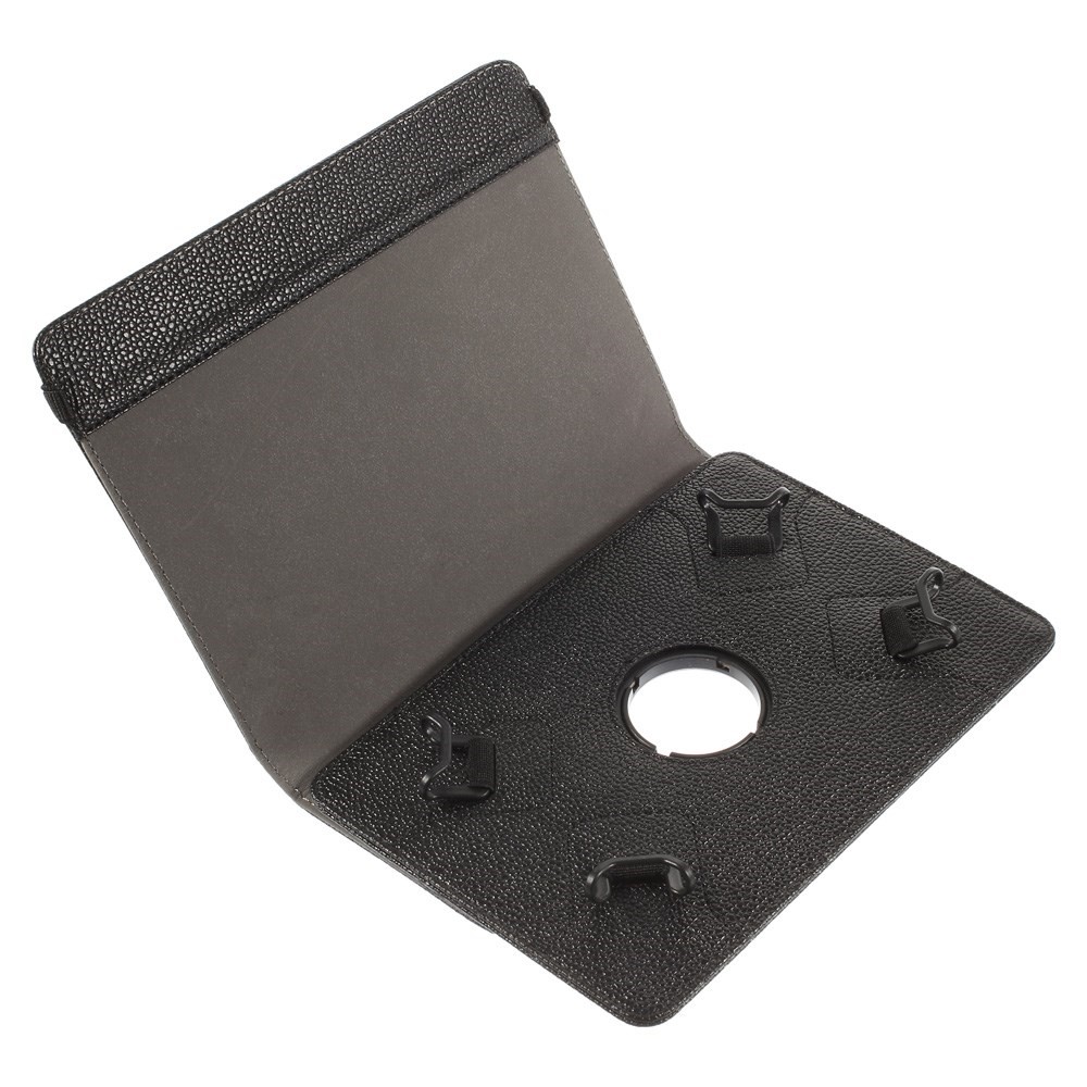 Caixa de Couro de Suporte Rotativo Para Ipad Samsung Tablet Pcs Tamanho Retrátil: 8 - 13,5 cm (w), 15 - 20.3cm (l) - Preto-11