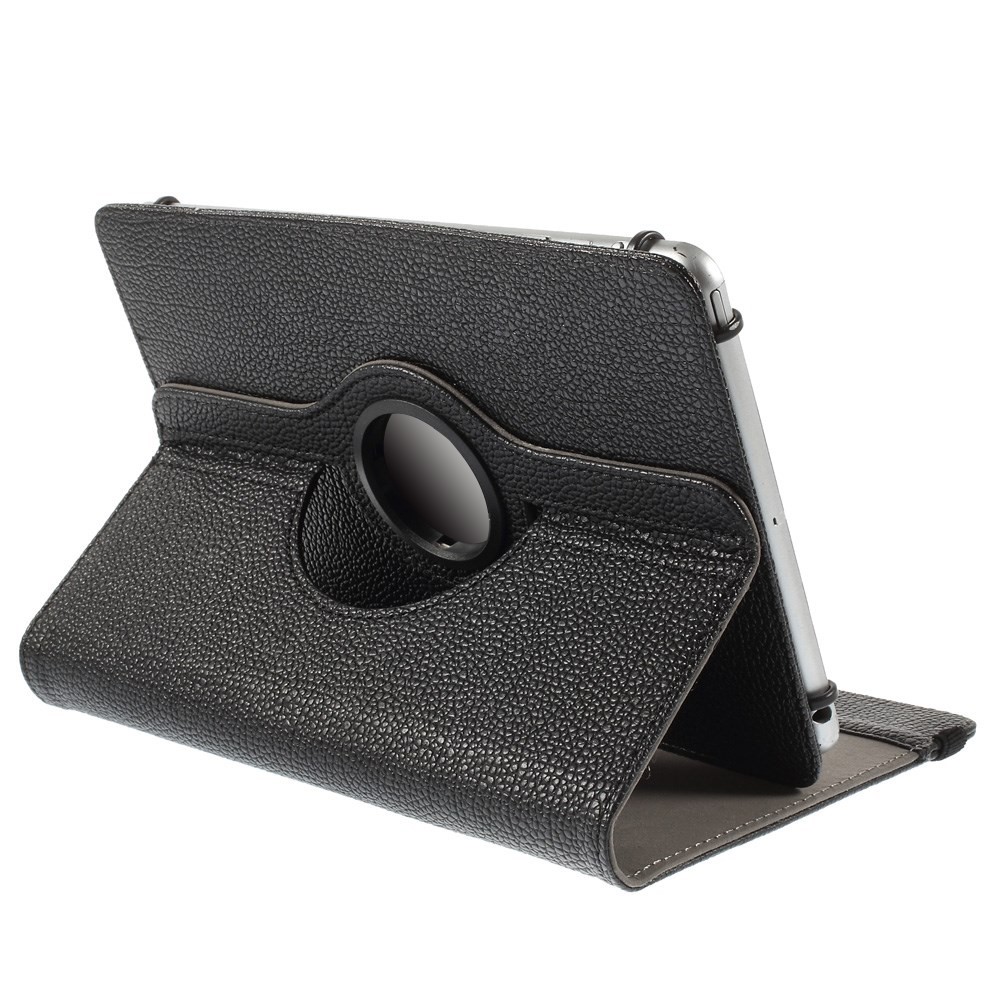 Caixa de Couro de Suporte Rotativo Para Ipad Samsung Tablet Pcs Tamanho Retrátil: 8 - 13,5 cm (w), 15 - 20.3cm (l) - Preto-5