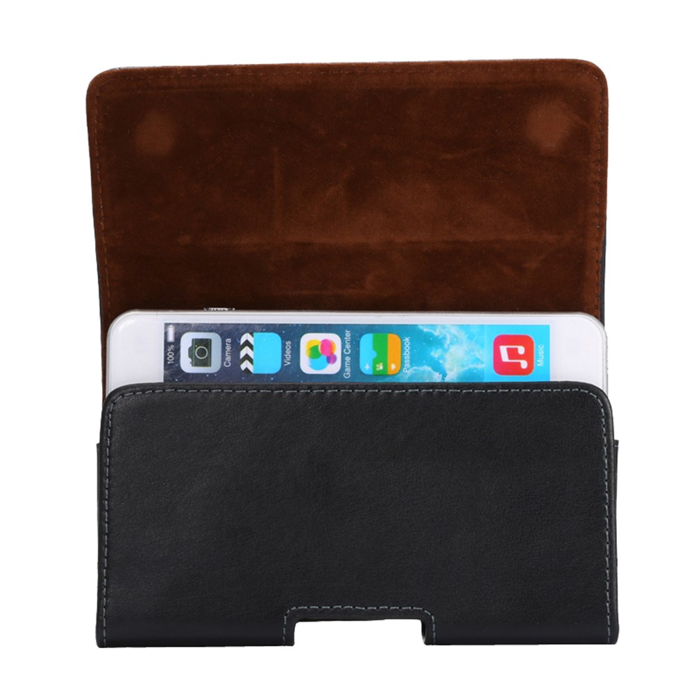 Original-Beutel Gürtelclip Holster Ledertasche Für Iphone Huawei Xiaomi Samsung Etc - Schwarz-5