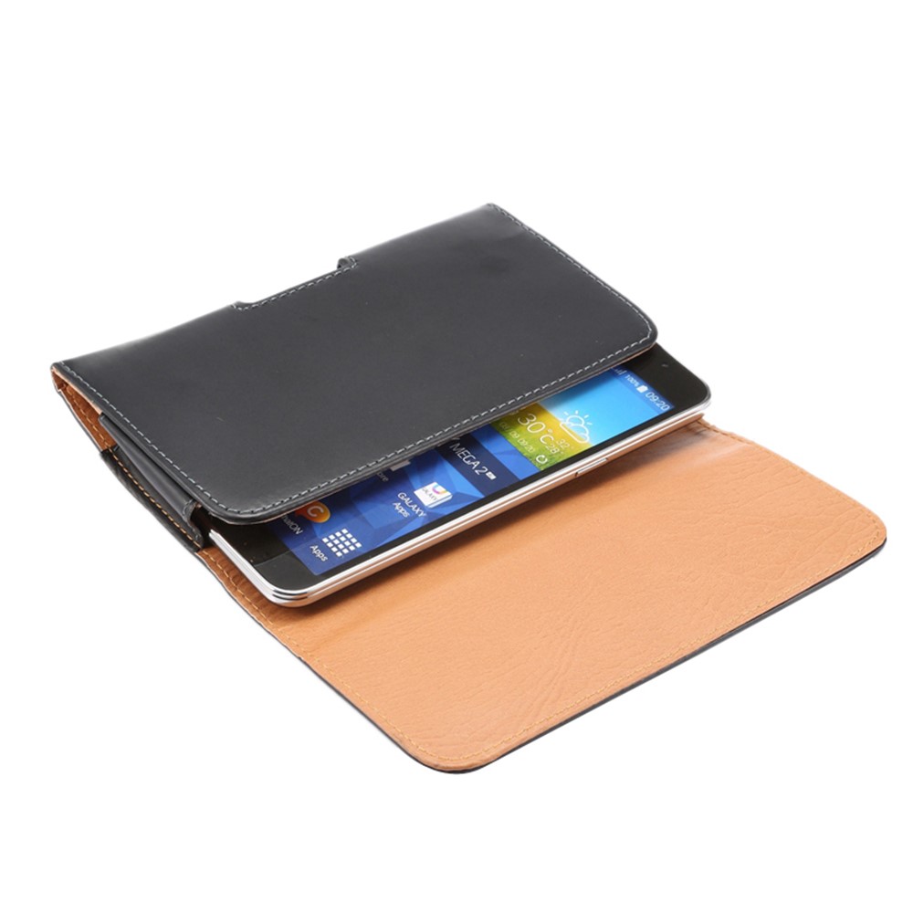 Universal Glossy Leather Case Holster for Samsung Galaxy Note 4 Mega-6