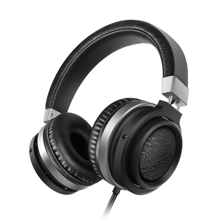 PICUN C1 Fashion 3.5mm Foldable Wired Over-ear Headphone Stereo Headset with Mic - Black-1