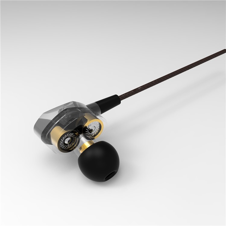 3.5mm Sports Wired In-ear Dual Dynamic Driver HiFi Earphone with Mic-3