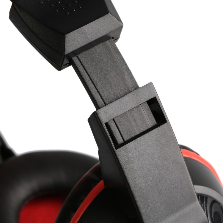ZC765501 3.5mm Adjustable Gaming Headphones Stereo Noise-canceling Computer Headset - Red-9