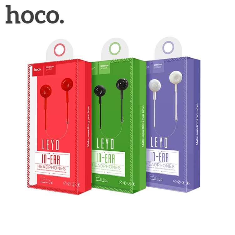 HOCO M24 Leyo Universal 3.5mm Wired In-ear Headphone with Mic for iPhone Samsung - Black-6