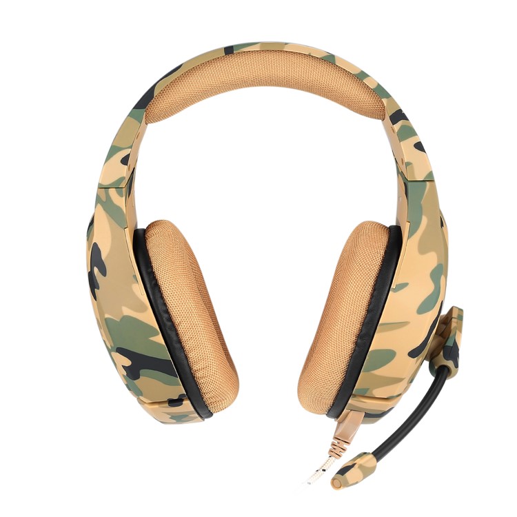 ONIKUMA K1 3,5 Mm Professionelle Gaming-Kopfhörer Über-Ohr-Headset Mit Mikrofon LED-Licht Für PS4 / XBOX One / Laptop / PC - Braun Getarnt-4