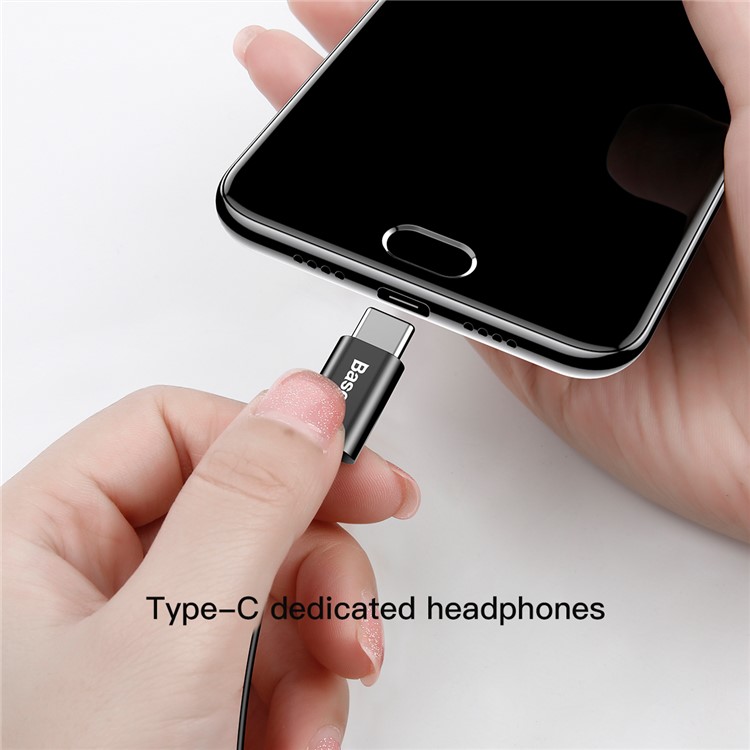 BASEUS Encok C16 Type-C Connector Wired Control In-ear Earphone with Mic for Samsung Note 8/S8/S8 Plus - Black-5