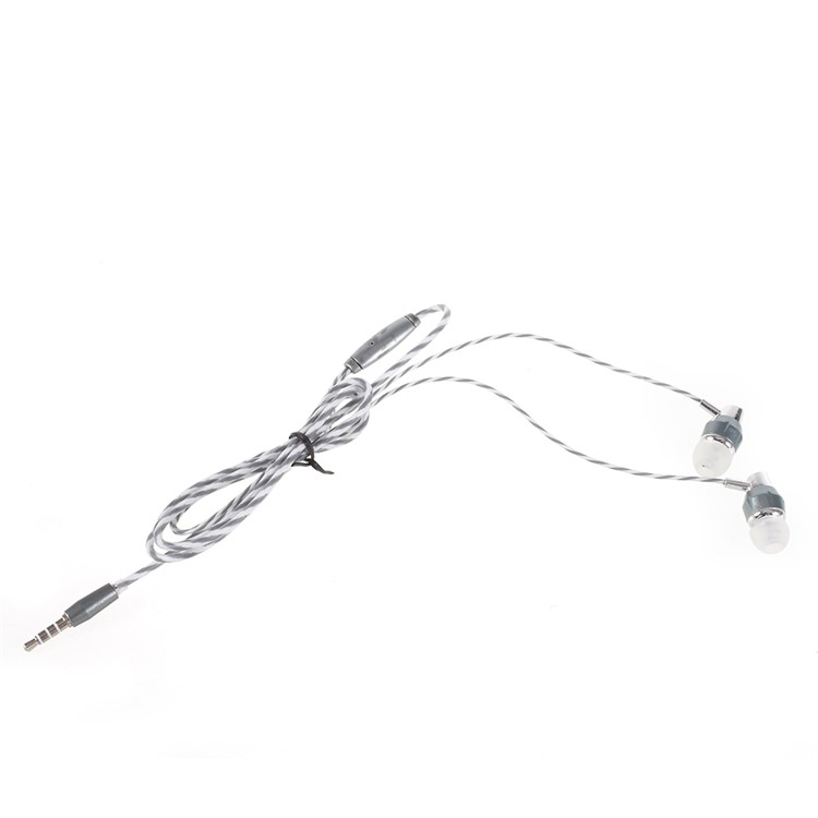 GTX-011 3.5mm In-ear Headset Earphone with Microphone for iPhone Samsung Huawei - Grey-2