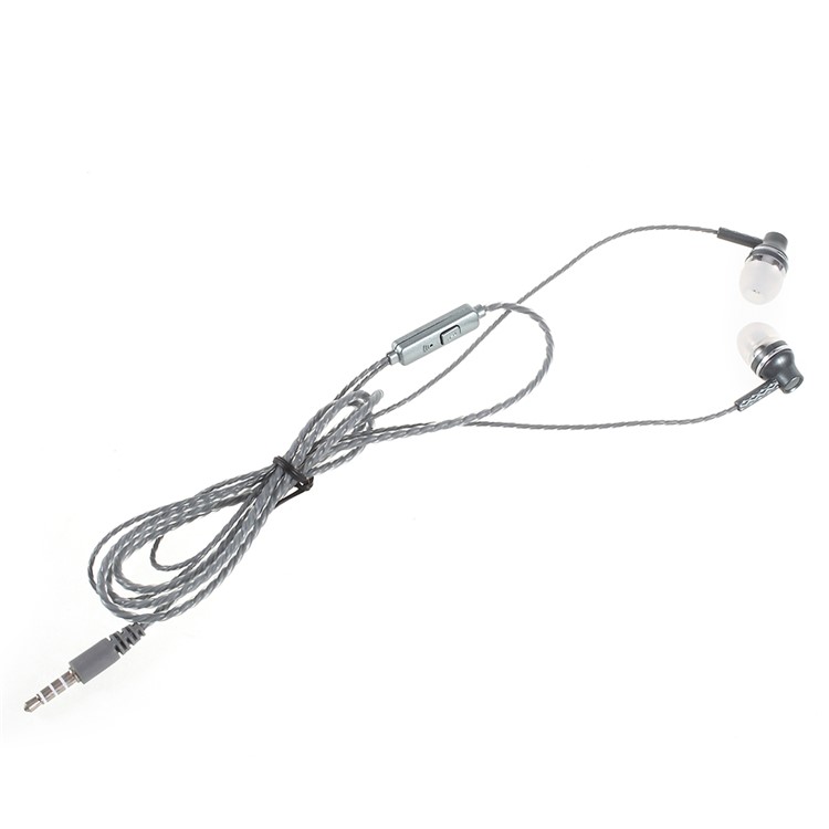 007 3.5mm In-ear Headset Earphone with Microphone for iPhone Samsung Huawei - Black-2