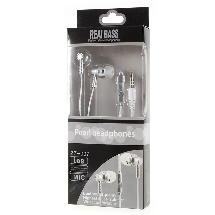 007 3.5mm In-ear Headset Earphone with Microphone for iPhone Samsung Huawei - Black-5