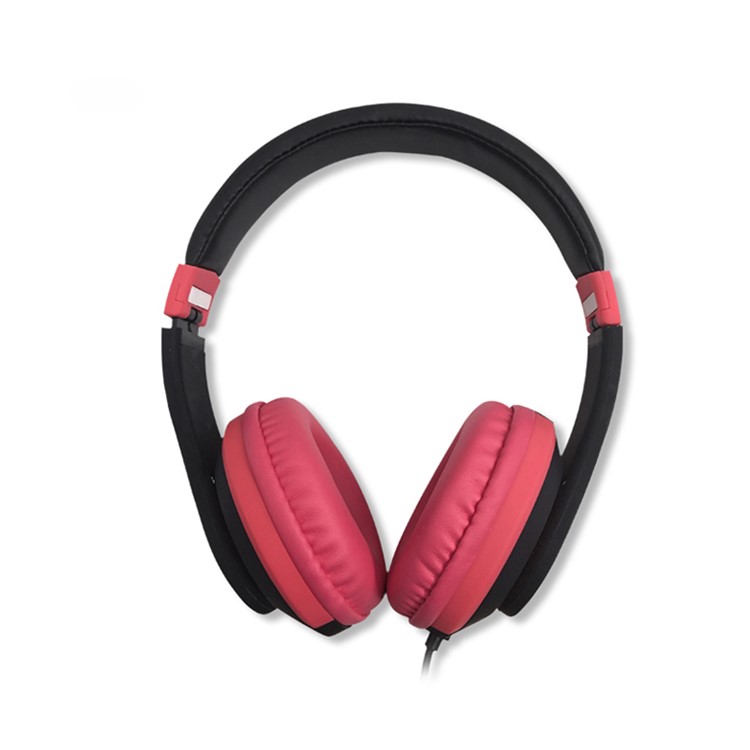 

YOGEE YC341 Over Ear Foldable Wired Stereo Headphone Headset with Microphone - Rose