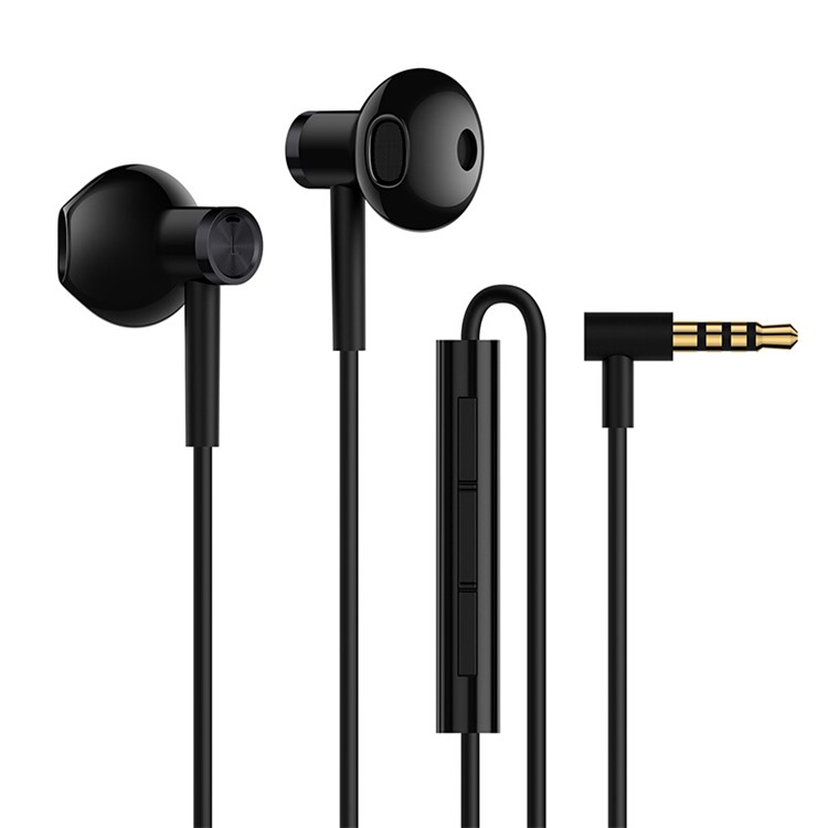 

XIAOMI BRE01JY Dual Drivers Half In-Ear Earphone with Mic for iPhone Samsung - Black