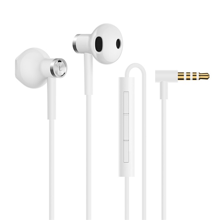

XIAOMI BRE01JY Dual Drivers Half In-Ear Headset Earphone with Mic Line Control for iPhone Samsung - White