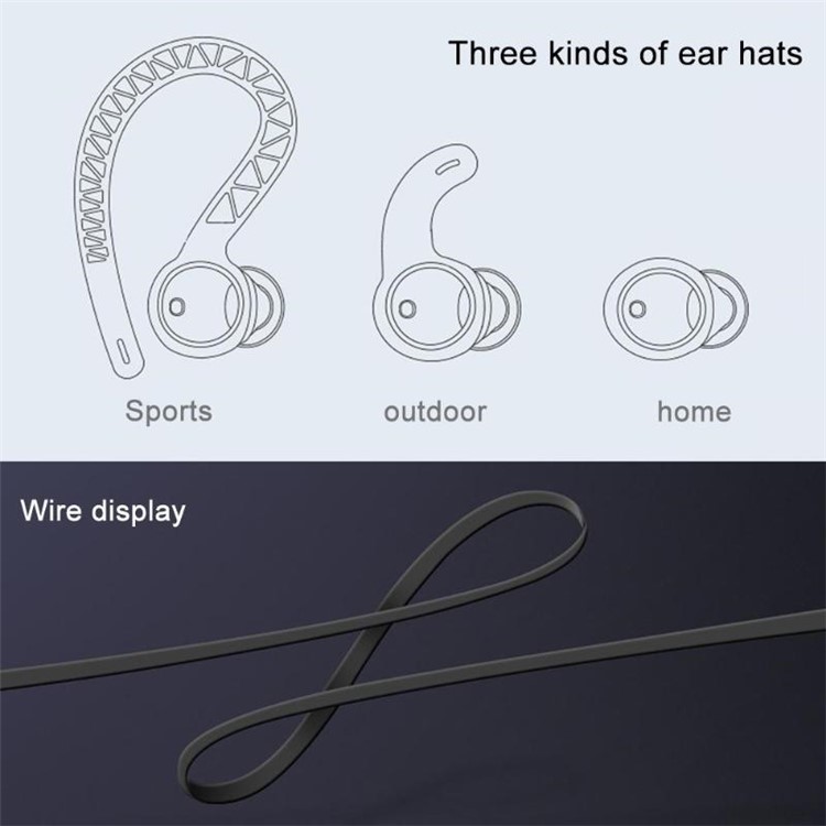 QCY QM04 L-shape 3.5mm Magnetic Sports In-ear Earphone with Mic - Black-8