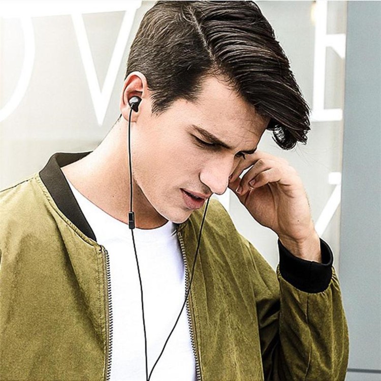 QCY QM05 3.5mm Wired Gaming Music HiFi Bass In-ear Earphones with Microphone for iPhone Samsung - Black-2