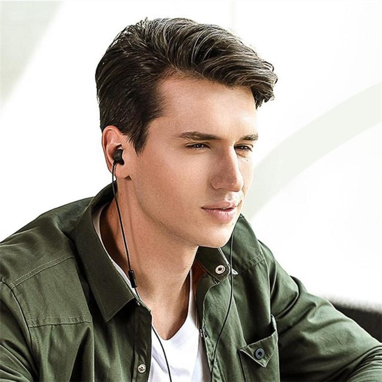 QCY QM05 3.5mm Wired Gaming Music HiFi Bass In-ear Earphones with Microphone for iPhone Samsung - Black-3