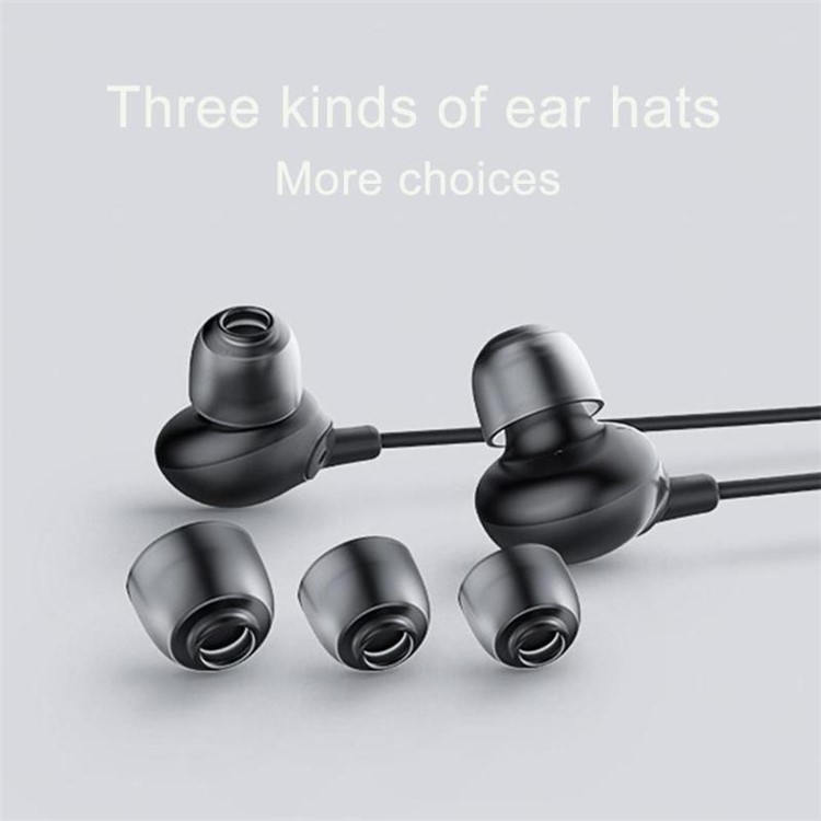 QCY QM05 3.5mm Wired Gaming Music HiFi Bass In-ear Earphones with Microphone for iPhone Samsung - Black-4