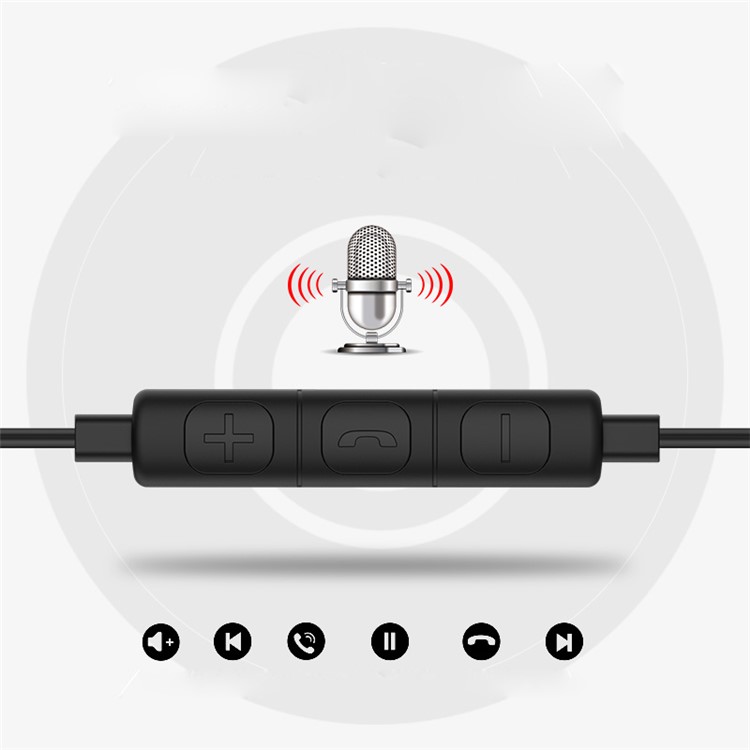LANGSDOM E6U 3.5mm Half In-Ear Wired Earphone Headset with Microphone for iPhone Samsung LG - Black-5