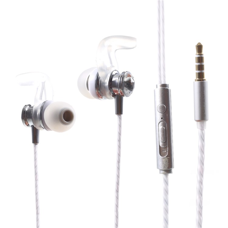

PINZUN F2 3.5mm In-ear Earphone Headphone with Mic for iPhone Samsung Sony - White