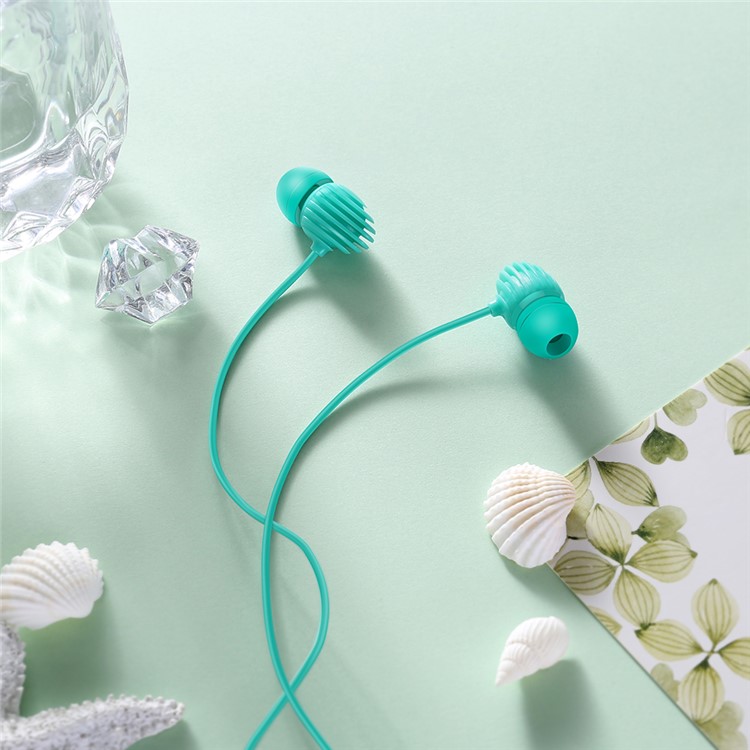 

JOYROOM EL112S Conch Shape 3.5mm In-ear Earbud Earphone with Microphone for iPhone Samsung - Cyan