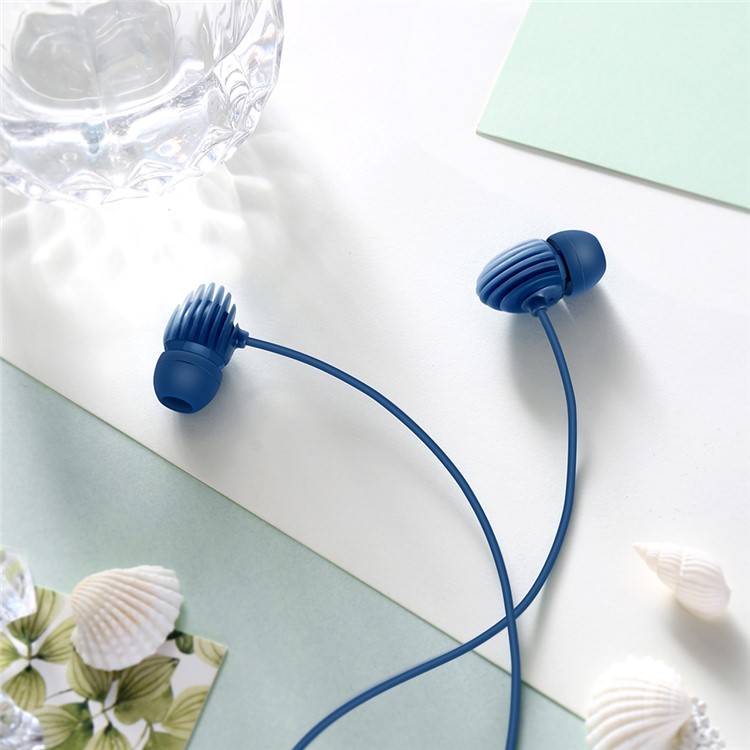 

JOYROOM EL112S Conch Shape 3.5mm In-ear Earphone with Hands-free Microphone for iPhone Samsung - Blue