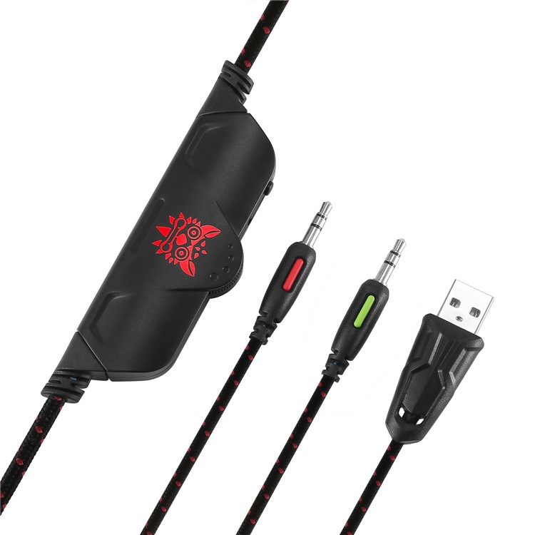 ONIKUMA K1-B 3,5 Mm Stereo USB LED Kopfhörer Gaming-Headset Mit Mikrofon - Rot-10