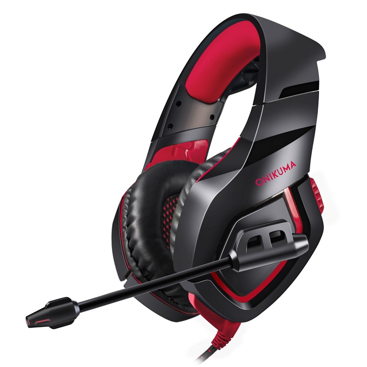 ONIKUMA K1-B 3,5 Mm Stereo USB LED Kopfhörer Gaming-Headset Mit Mikrofon - Rot-2