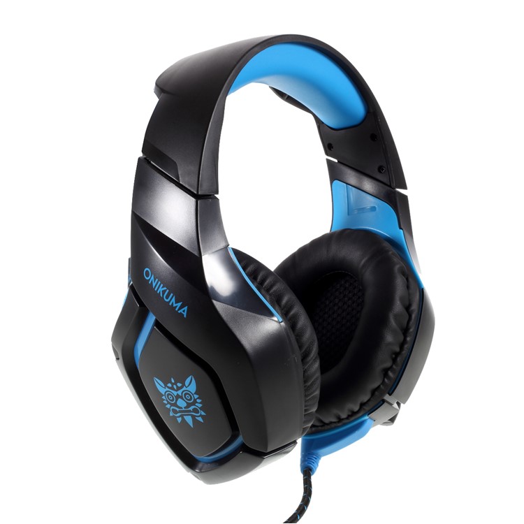 ONIKUMA K1-B Over-ear Noise Reduction PC Gaming Headphone with Mic for PS4 Laptop Computer Smart Phone Xbox One - Blue-1