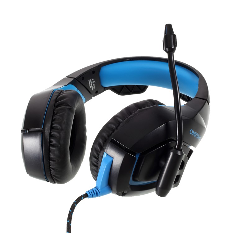 ONIKUMA K1-B Over-ear Noise Reduction PC Gaming Headphone with Mic for PS4 Laptop Computer Smart Phone Xbox One - Blue-11