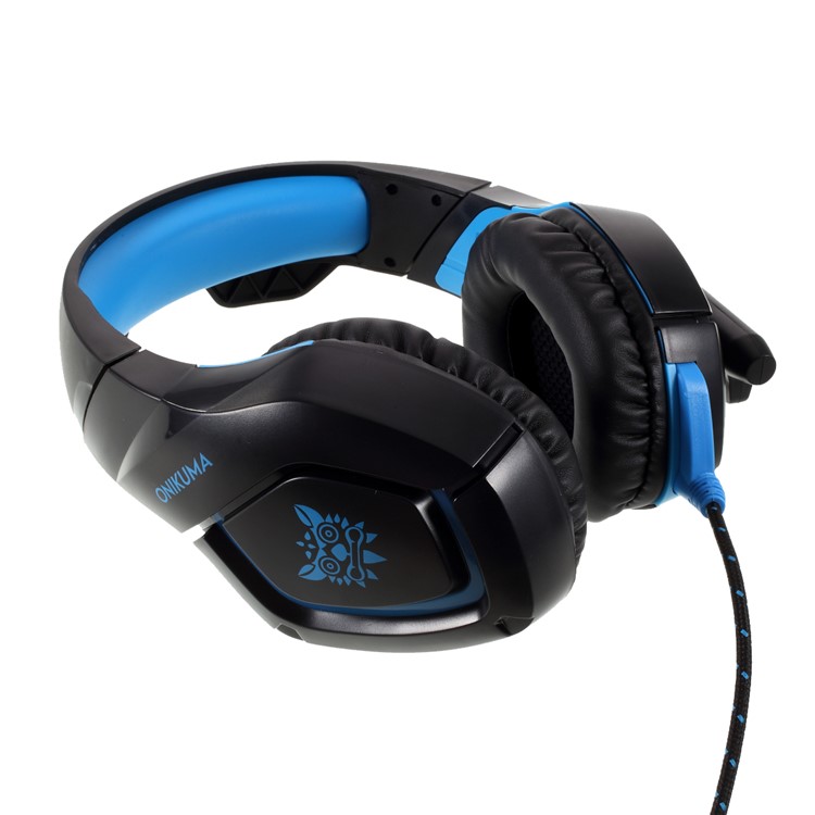 ONIKUMA K1-B Over-ear Noise Reduction PC Gaming Headphone with Mic for PS4 Laptop Computer Smart Phone Xbox One - Blue-4