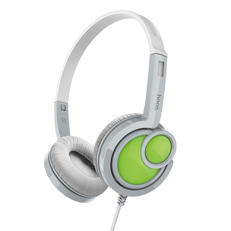 

HOCO W17 Delightful 3.5mm Wired Over-ear Earphone with Remote Control for Samsung, Huawei, etc. - Grey