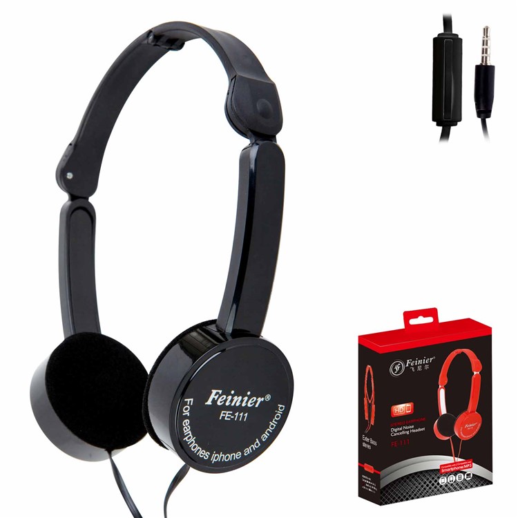 Fashion Children 3.5mm Foldable Wired Over-ear Headphone Stereo Headset with Mic - Black-1