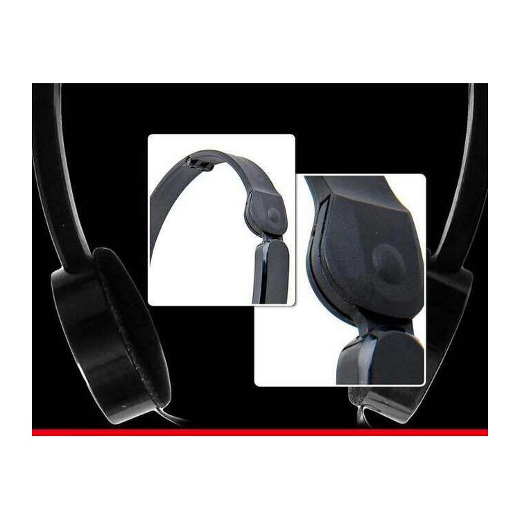 Fashion Children 3.5mm Foldable Wired Over-ear Headphone Stereo Headset with Mic - Black-2