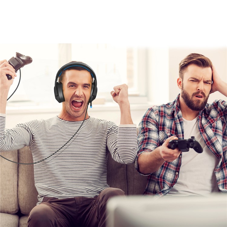 ONIKUMA K9 Over-Ear-Gaming-Kopfhörer Mit Kabel-PC-Stereo-Headset Mit Mikrofon-Lautstärkeregler - Blau-11