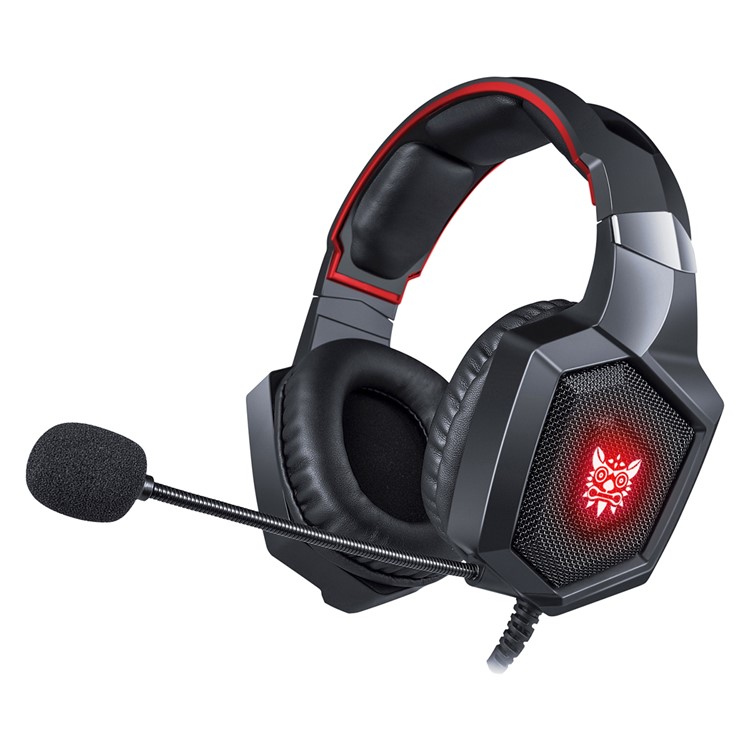 ONIKUMA K8 Gaming-Headset RGB-Lichtkopfhörer Mit Mikrofon Für PS4 Xbox One Computer-PC-Spieler - Schwarz / Rot-1