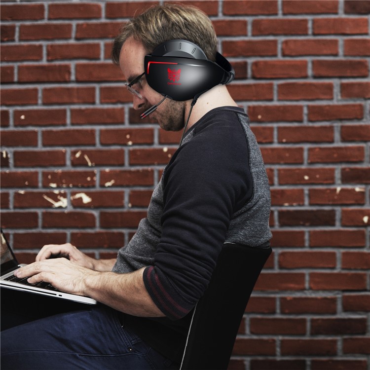 ONIKUMA K7 Kabelgebundenes Kopfhörer-Gaming-Headset Mit Mikrofon Für PS4 Xbox One Computer-PC-Spieler - Schwarz / Rot-13
