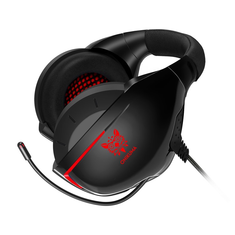 ONIKUMA K7 Kabelgebundenes Kopfhörer-Gaming-Headset Mit Mikrofon Für PS4 Xbox One Computer-PC-Spieler - Schwarz / Rot-3